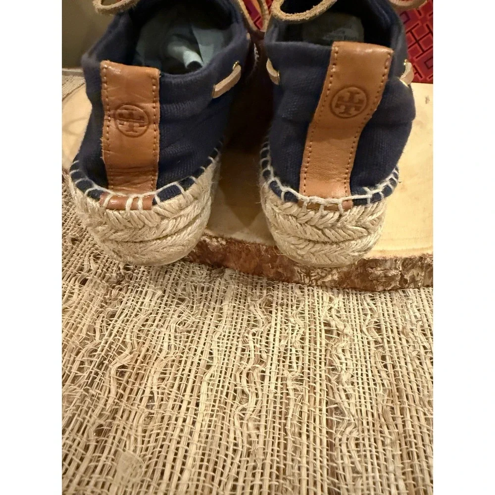 Tory Burch Women's Blanton Boat‎ Shoes Navy Size 7 Nautical Coastal Chic